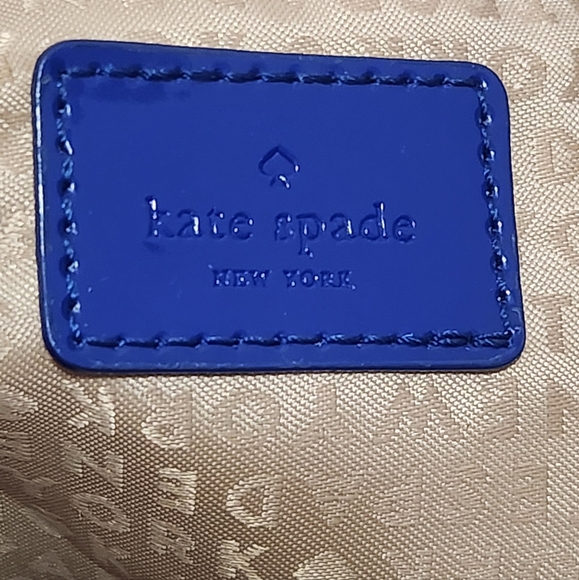 Kate Spade Patten Leather Satchel Handbag Royal Cobalt - Picture 9 of 10